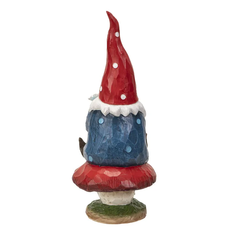 10" Gnome Statue - Gnome on Toadstool