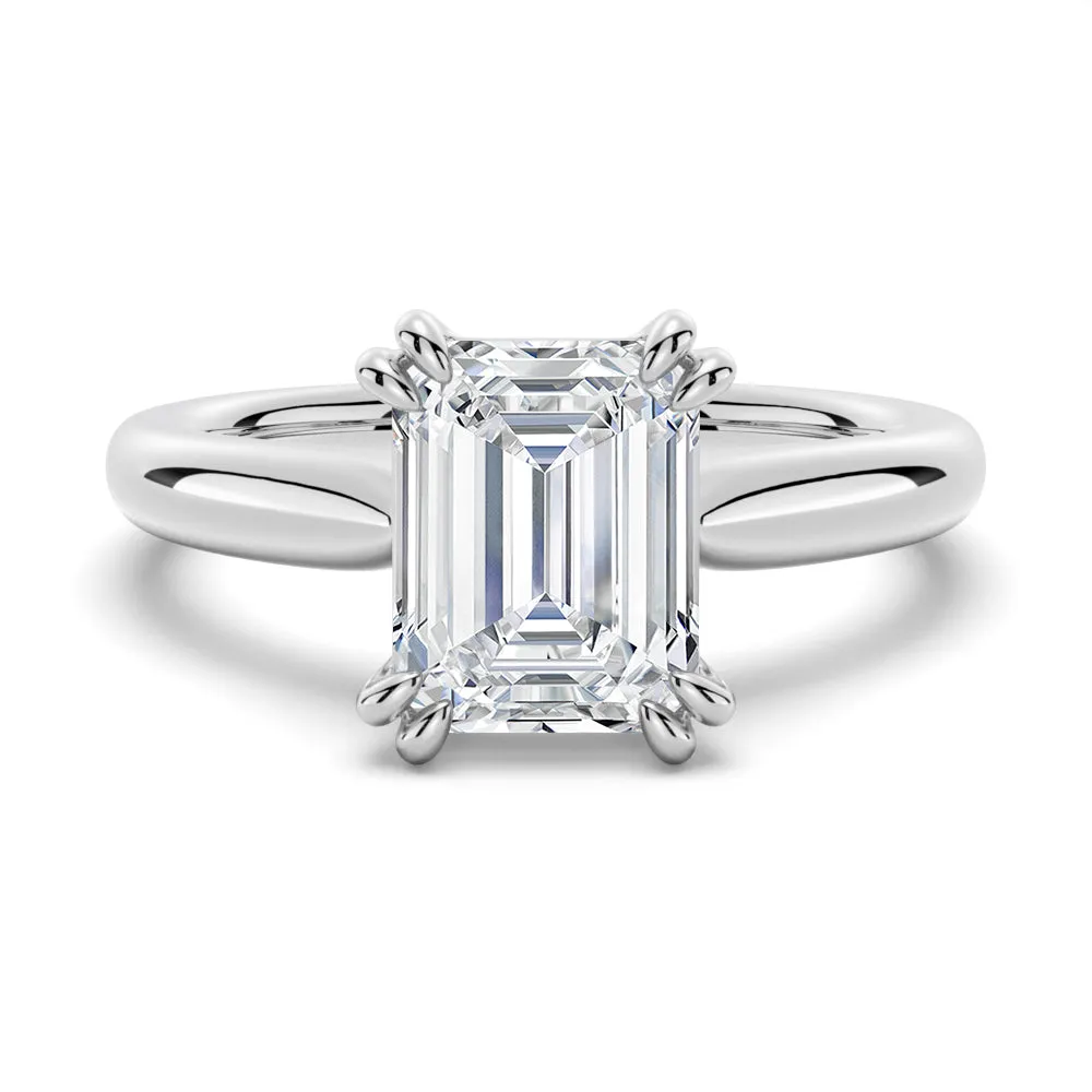 3 CT. Emerald-Cut Solitaire Moissanite Engagement Ring