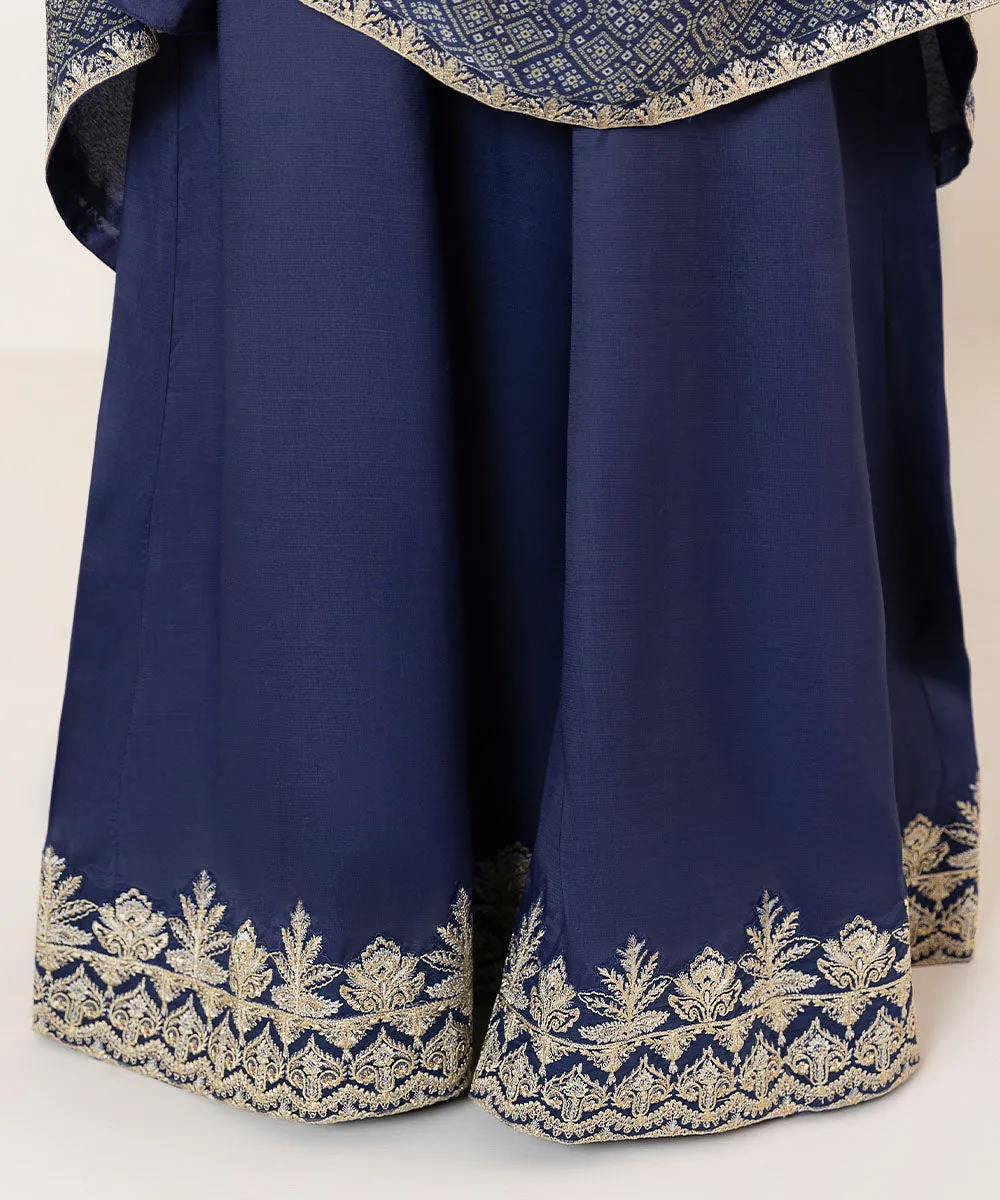 3 Piece - Embroidered Chiffon Suit