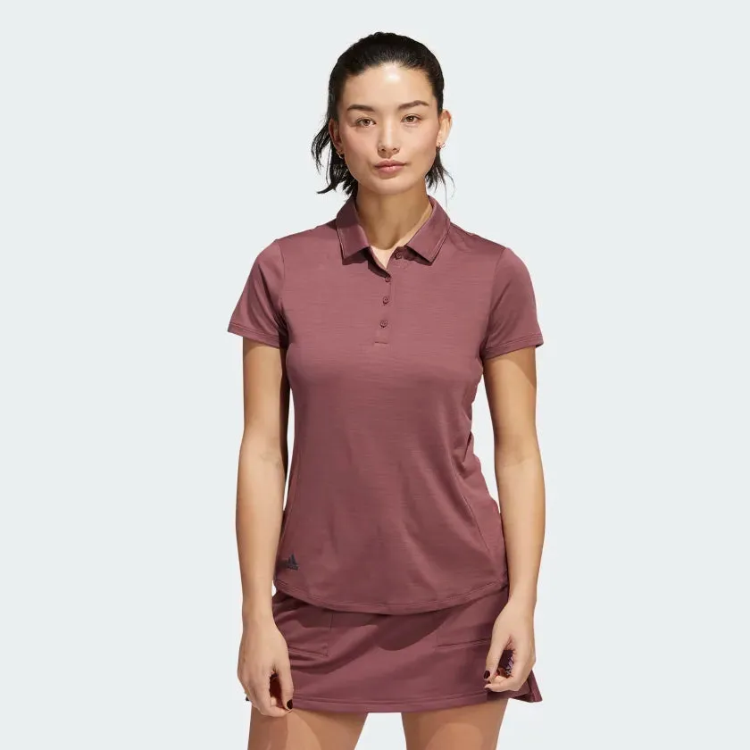 Adidas Women's Space-Dyed Short Sleeve Polo Shirt