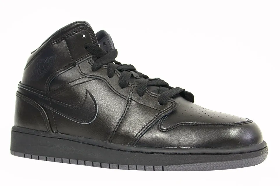 Air Jordan 1 MID BG (GS) "Black/ Black"