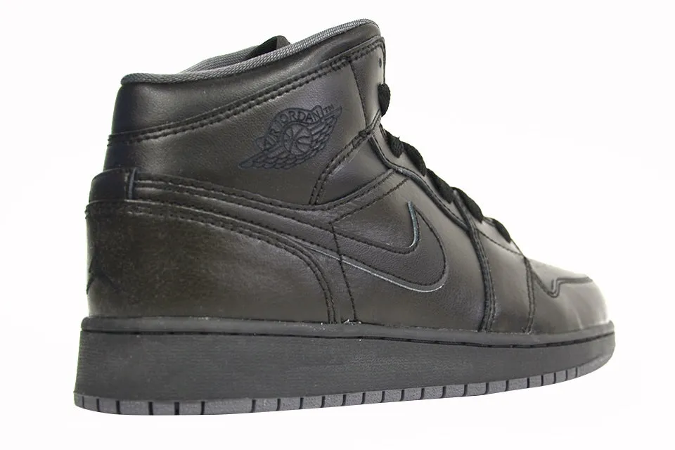 Air Jordan 1 MID BG (GS) "Black/ Black"