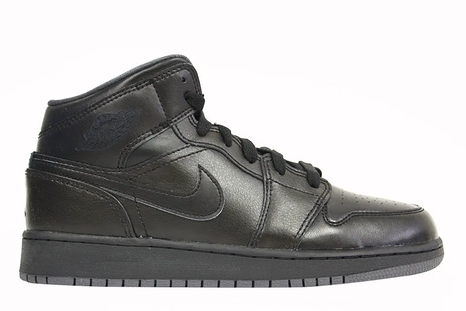 Air Jordan 1 MID BG (GS) "Black/ Black"