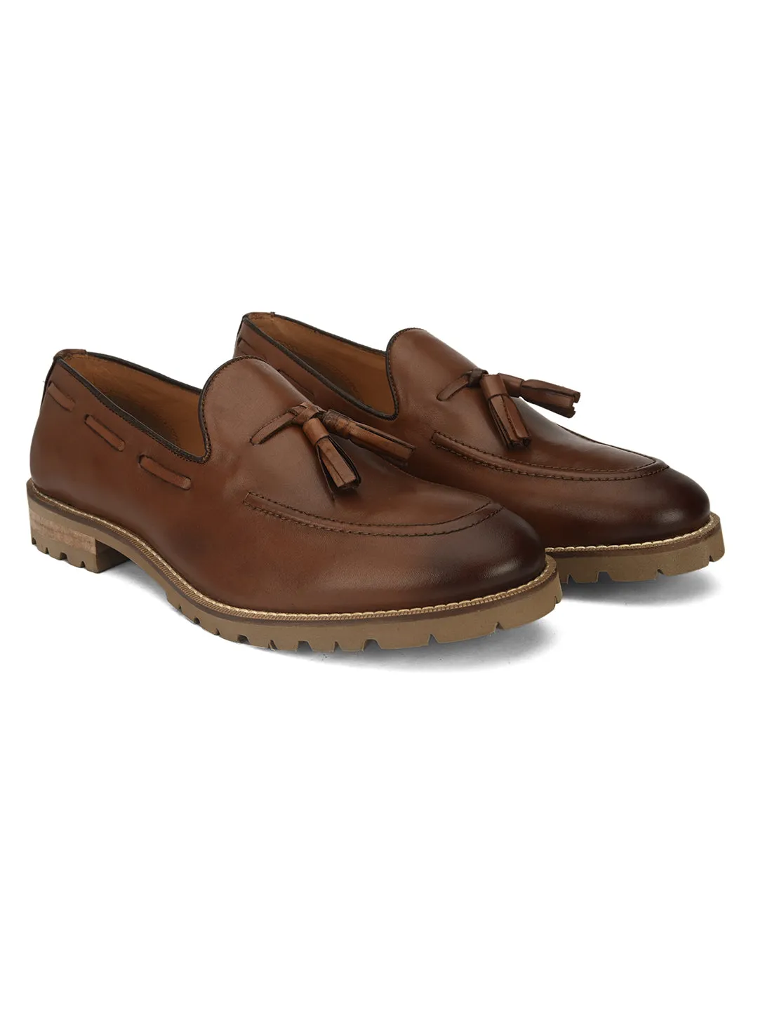 Alberto Torresi Mens Casual Slip-Ons With Tussel Casuals For Men