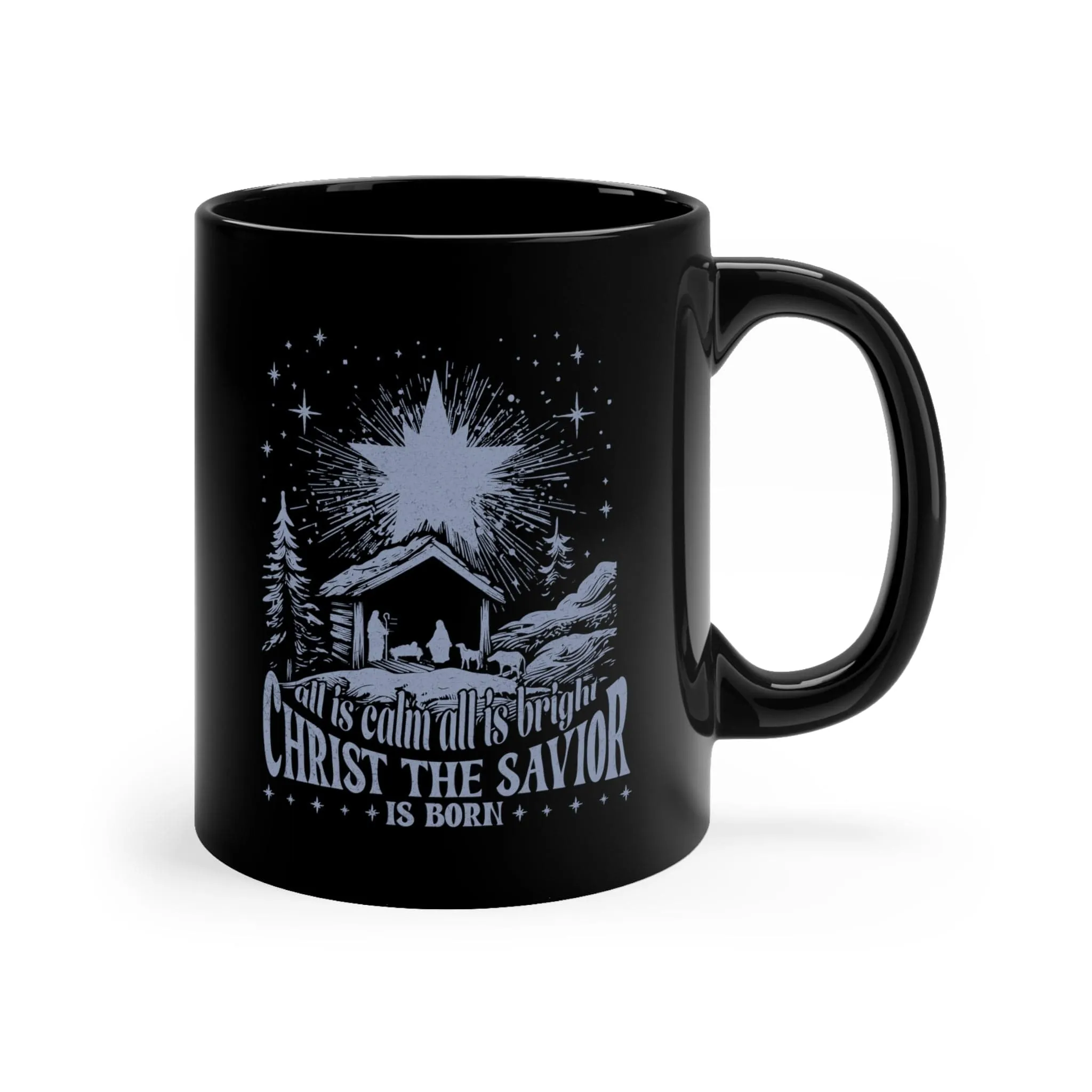 All Is Calm 11oz Black Mug