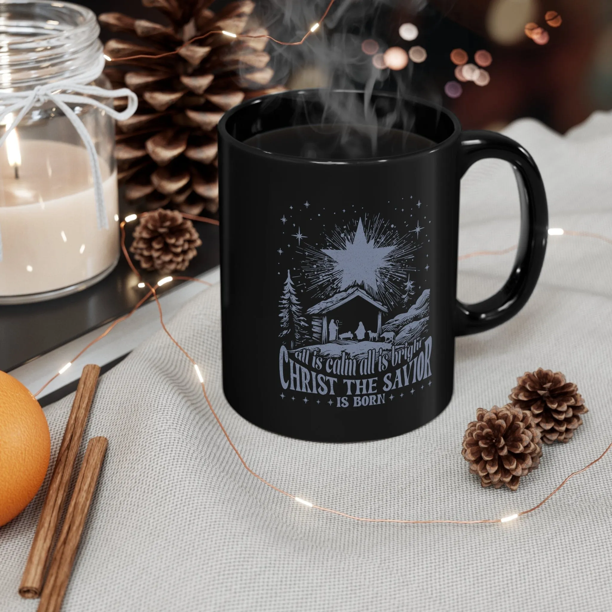 All Is Calm 11oz Black Mug