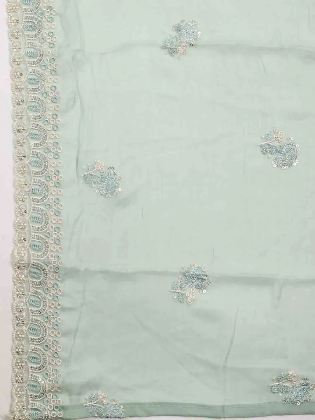 All Over Embroidery Cotton Unstitched Suit Piece With Dupatta