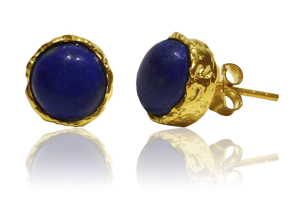 Amazonian Goldmine Studs Lapis Lazuli