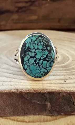 AMERICAN TURQUOISE and Silver Ring Size 9