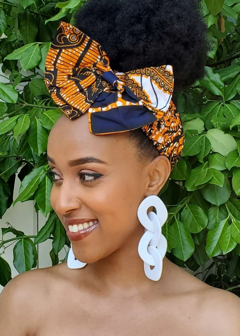 Amou African Print Slide-on Head Band