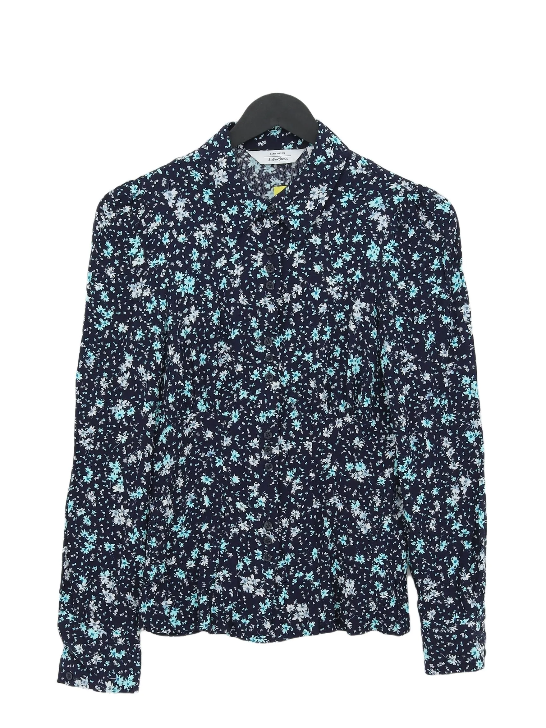 & Other Stories Women's Blouse UK 6 Blue 100% Viscose