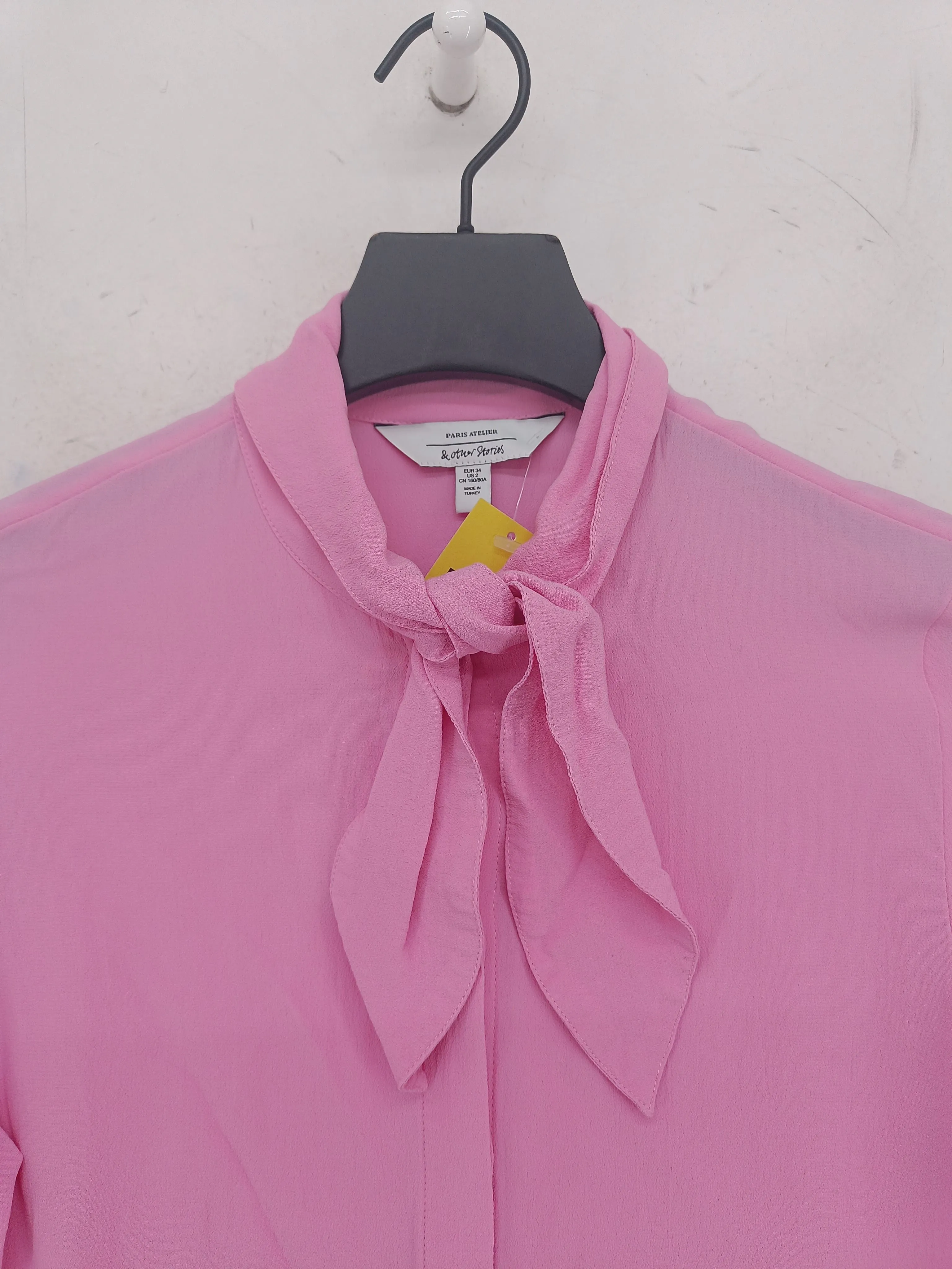 & Other Stories Women's Blouse UK 6 Pink 100% Viscose