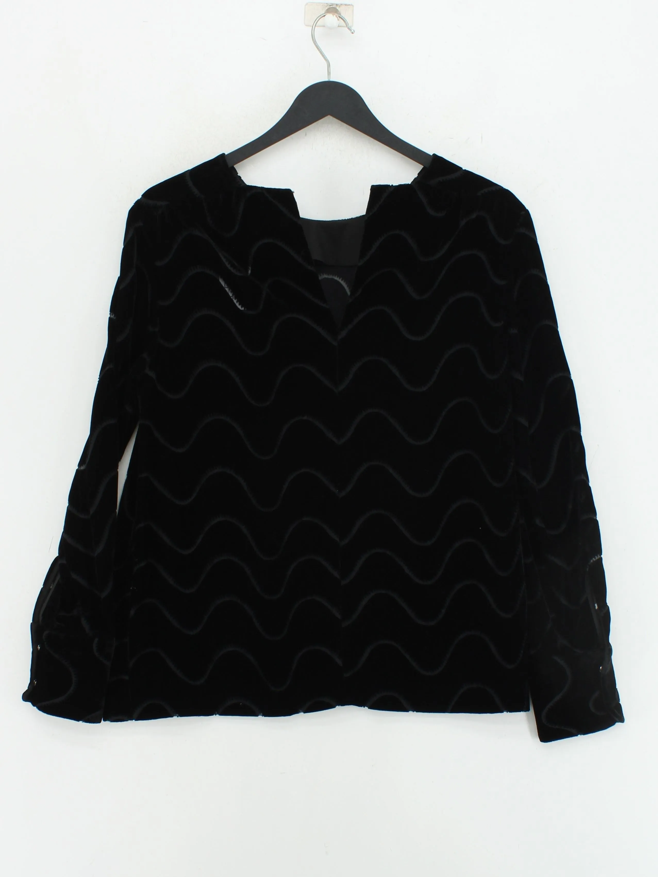 & Other Stories Women's Blouse UK 8 Black Polyamide with Viscose