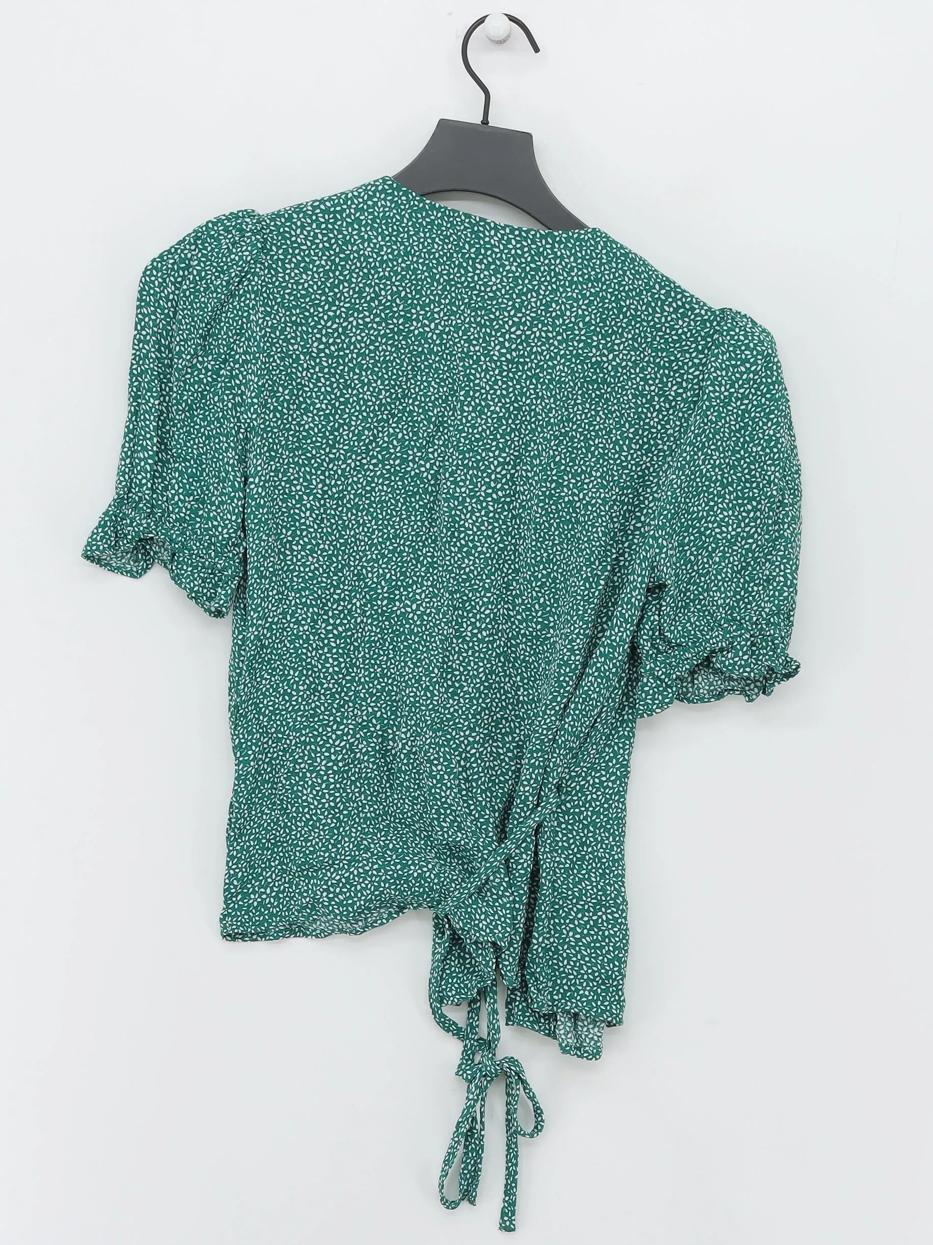 & Other Stories Women's Blouse UK 8 Green 100% Viscose