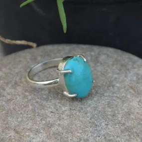 Arizona Turquoise 925 Sterling Silver Ring- Turquoise Handmade Gift Ring