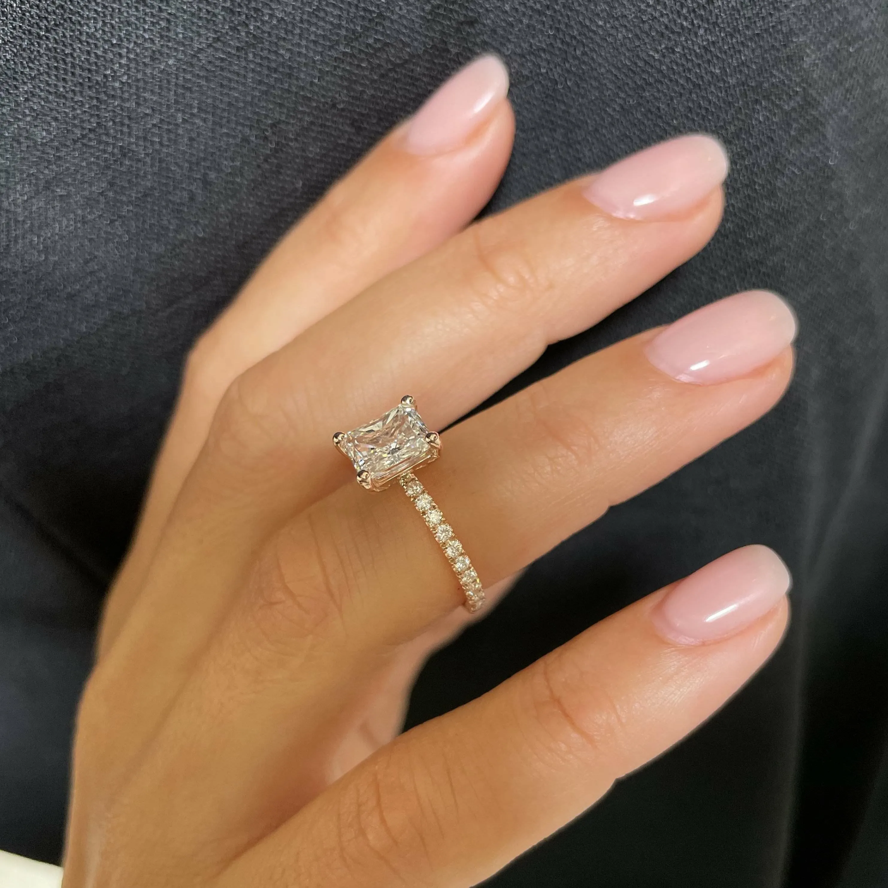 Audrey Lab Grown Diamond Ring -14K Rose Gold