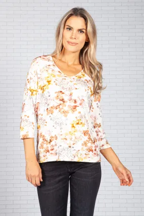 Autumn Blossom Print Top