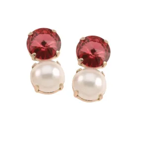 Avery Pearl & Rose Earrings