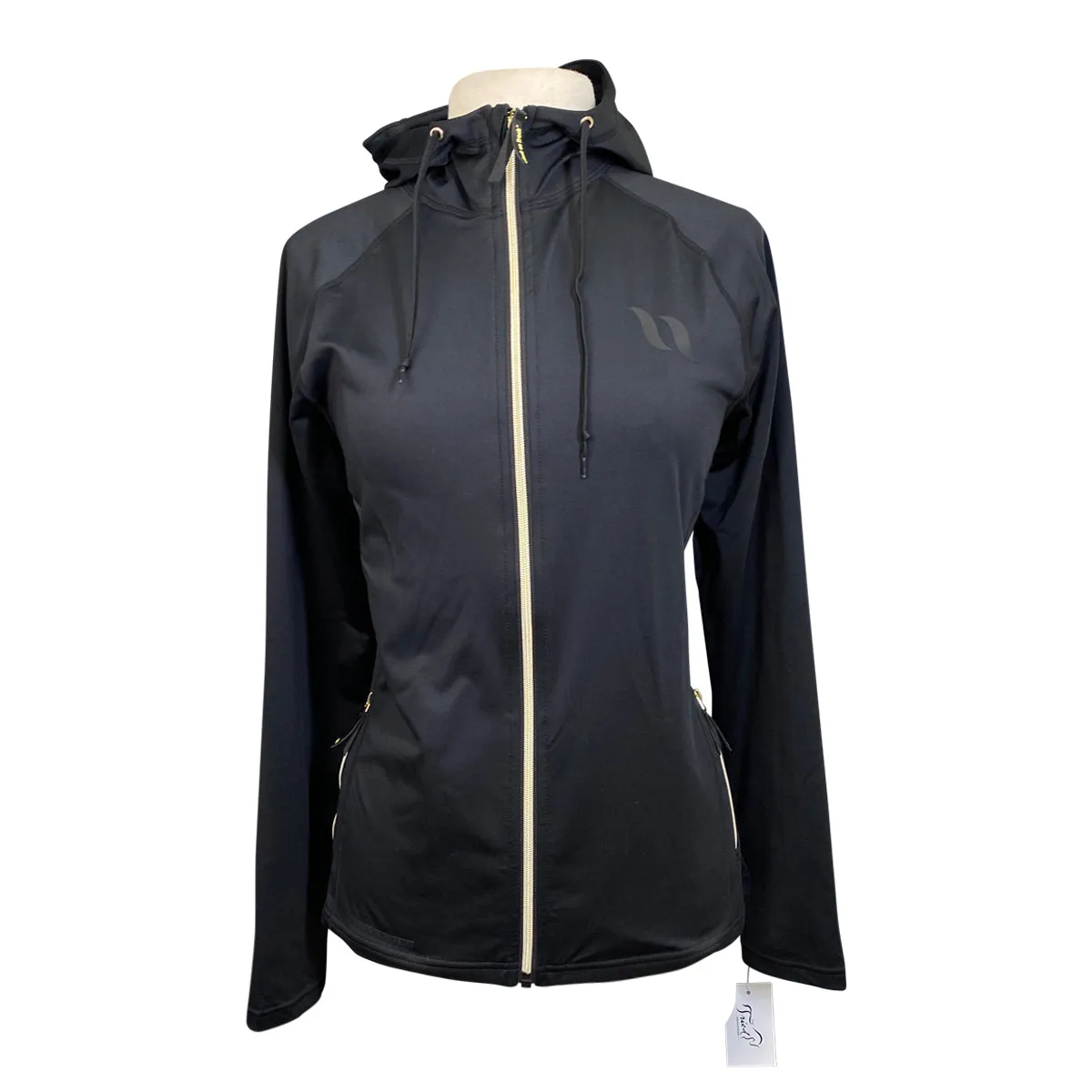 Back on Track 'Alissa' P4G Therapeutic Hooded Jacket in Black w/Gold Accents - Women's Medium