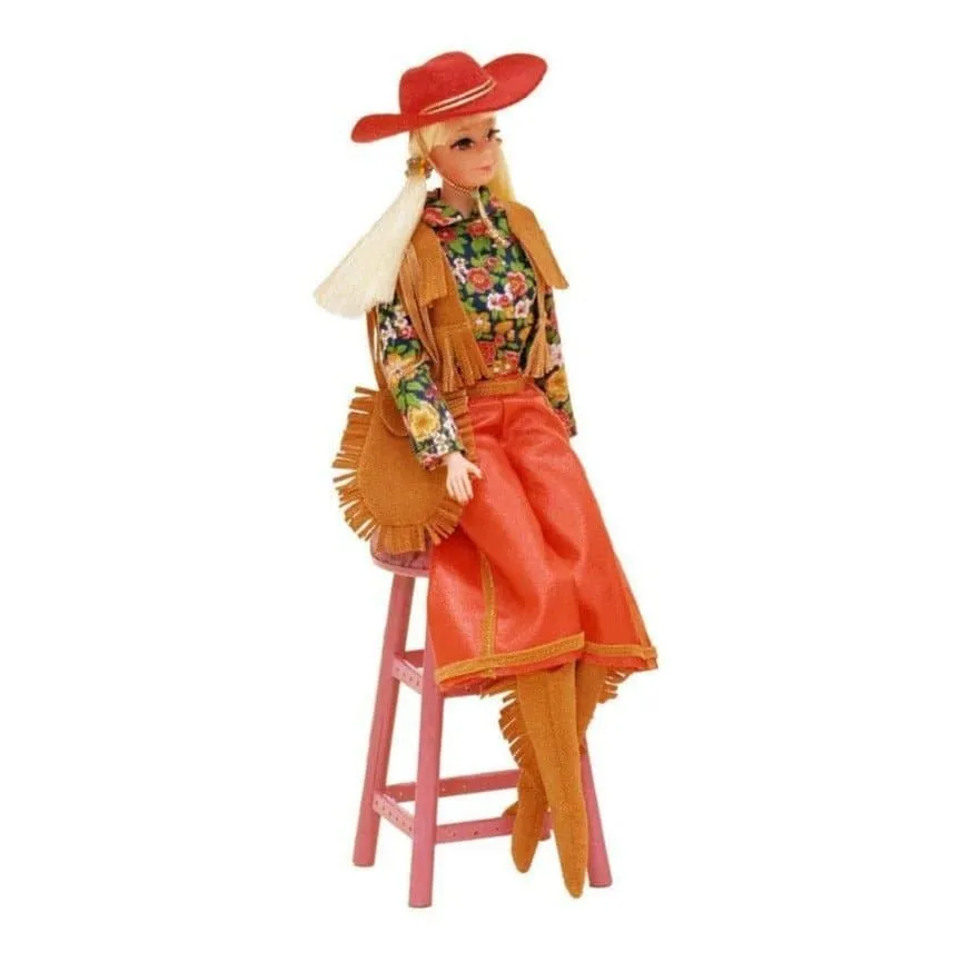 Barbie x Unique Vintage Multicolor Floral Print Gaucho Gear Blouse