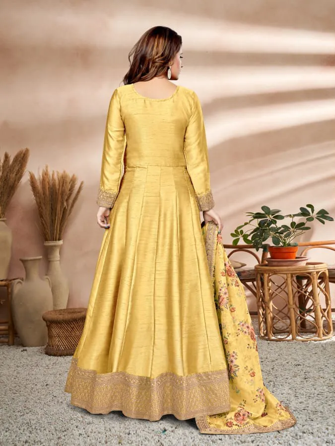 Beautifully designed Anarkali Set with heavy dupatta- Rent