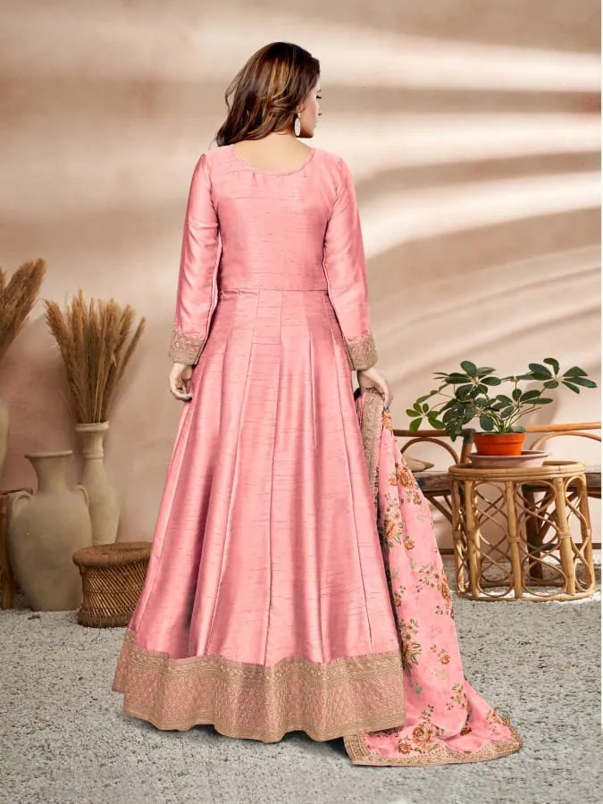 Beautifully designed Anarkali Set with heavy dupatta- Rent