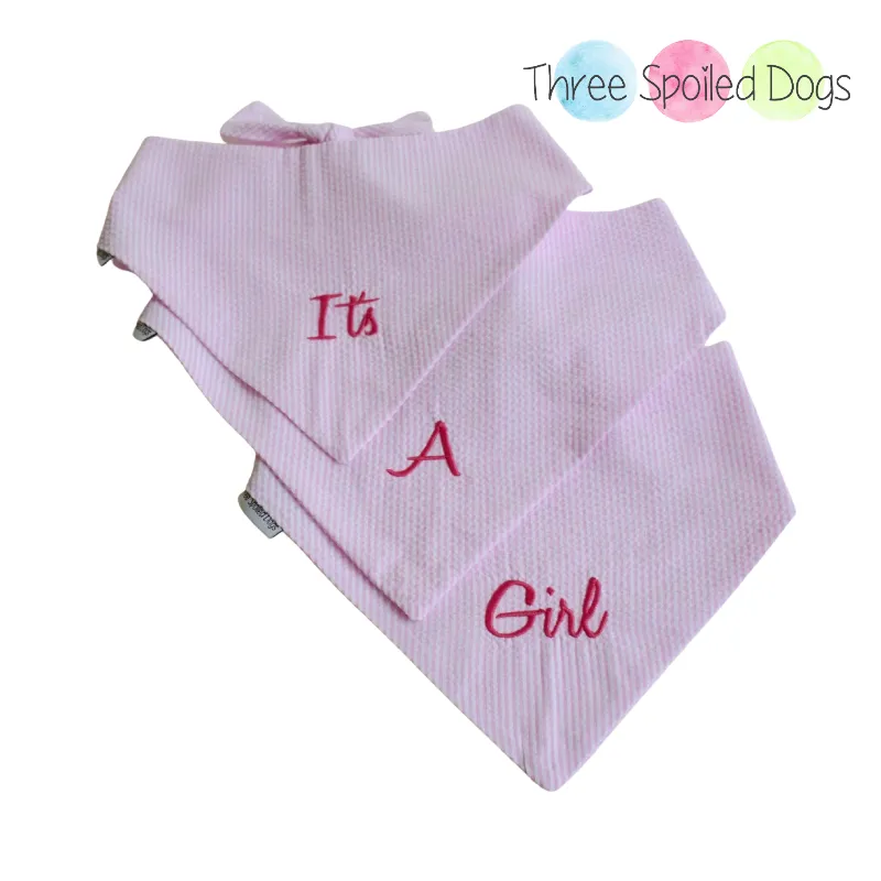 Big Sister Dog Bandanas Custom Embroidered