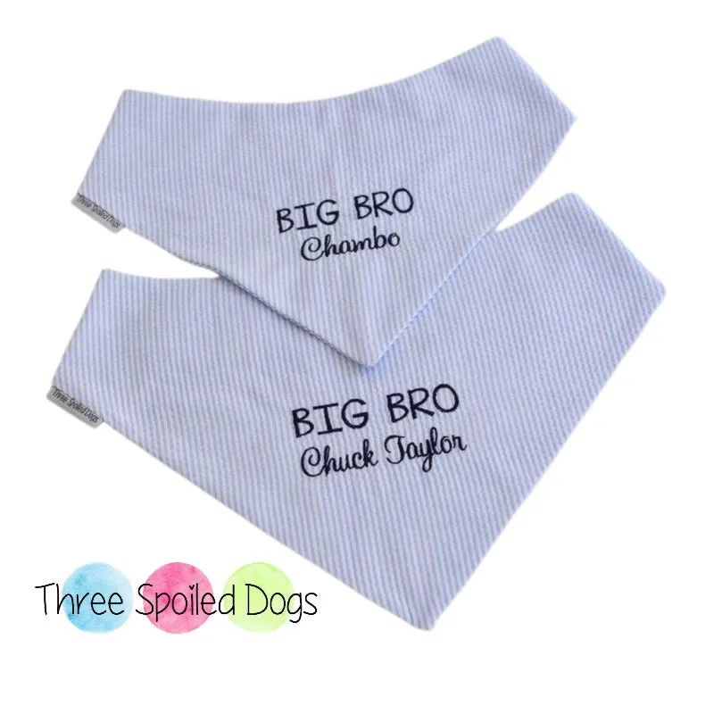 Big Sister Dog Bandanas Custom Embroidered