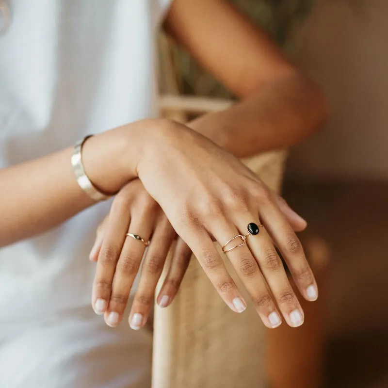 Black Agate Ring | Wholesale