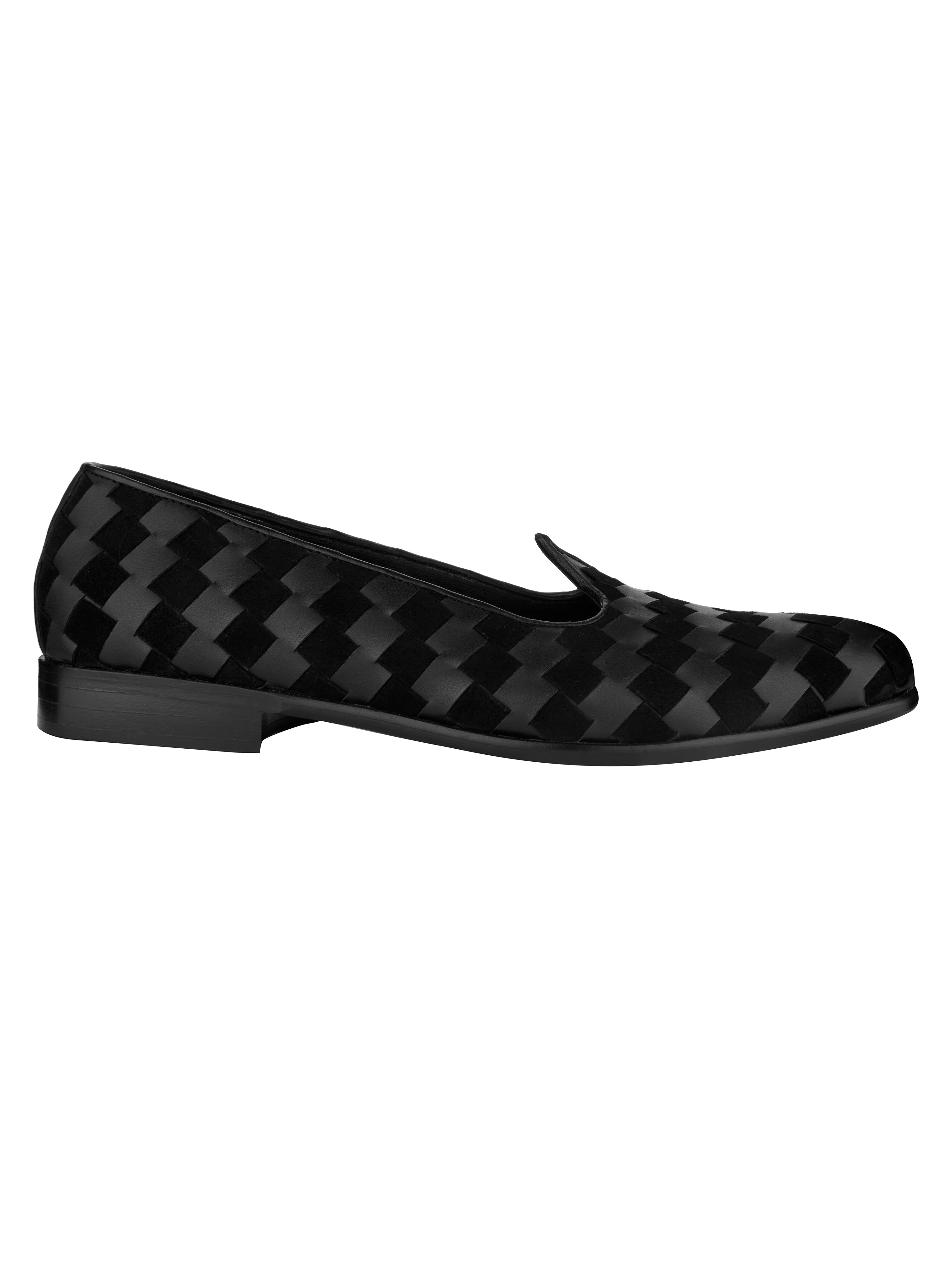 Black Weave Mojris For Men