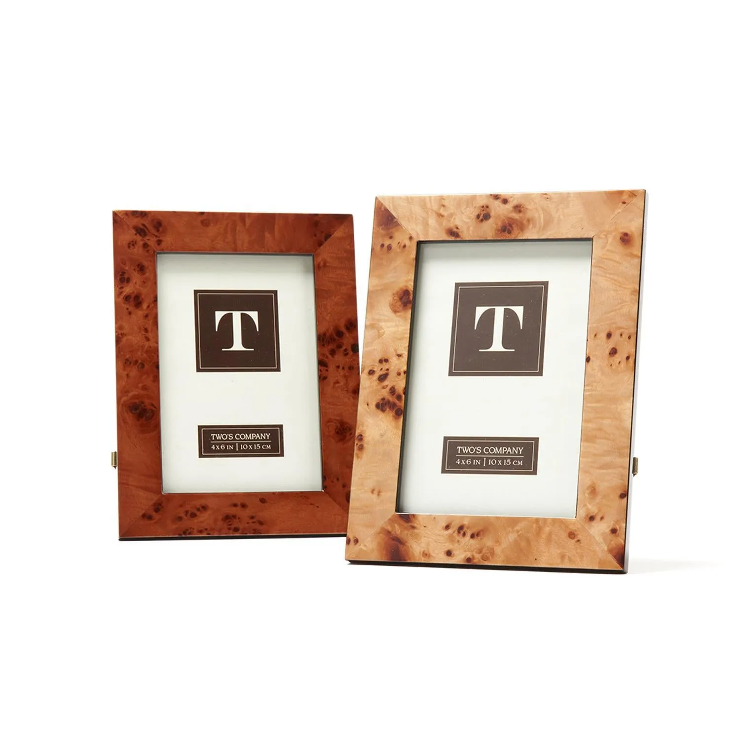 Burled Wood 4 x 6 Photo Frame - (Light Brown or Dark Brown)