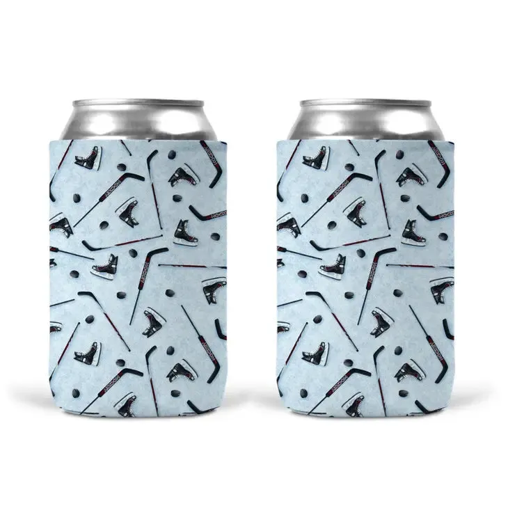 Can koozie - Hockey Pattern