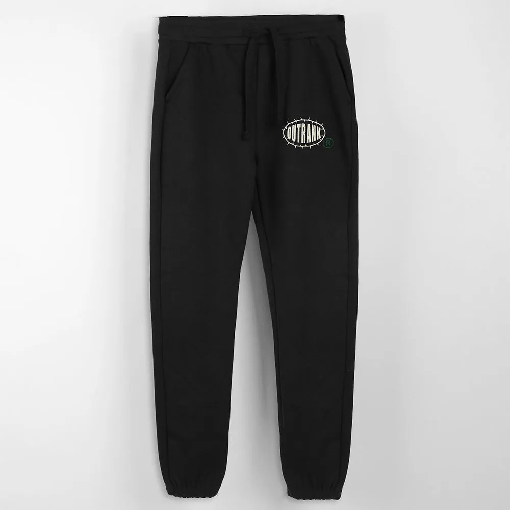 Can't Catch Us Embroidered Joggers