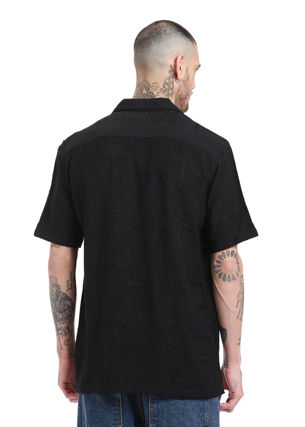 Carbon Black Embroidered Shirt