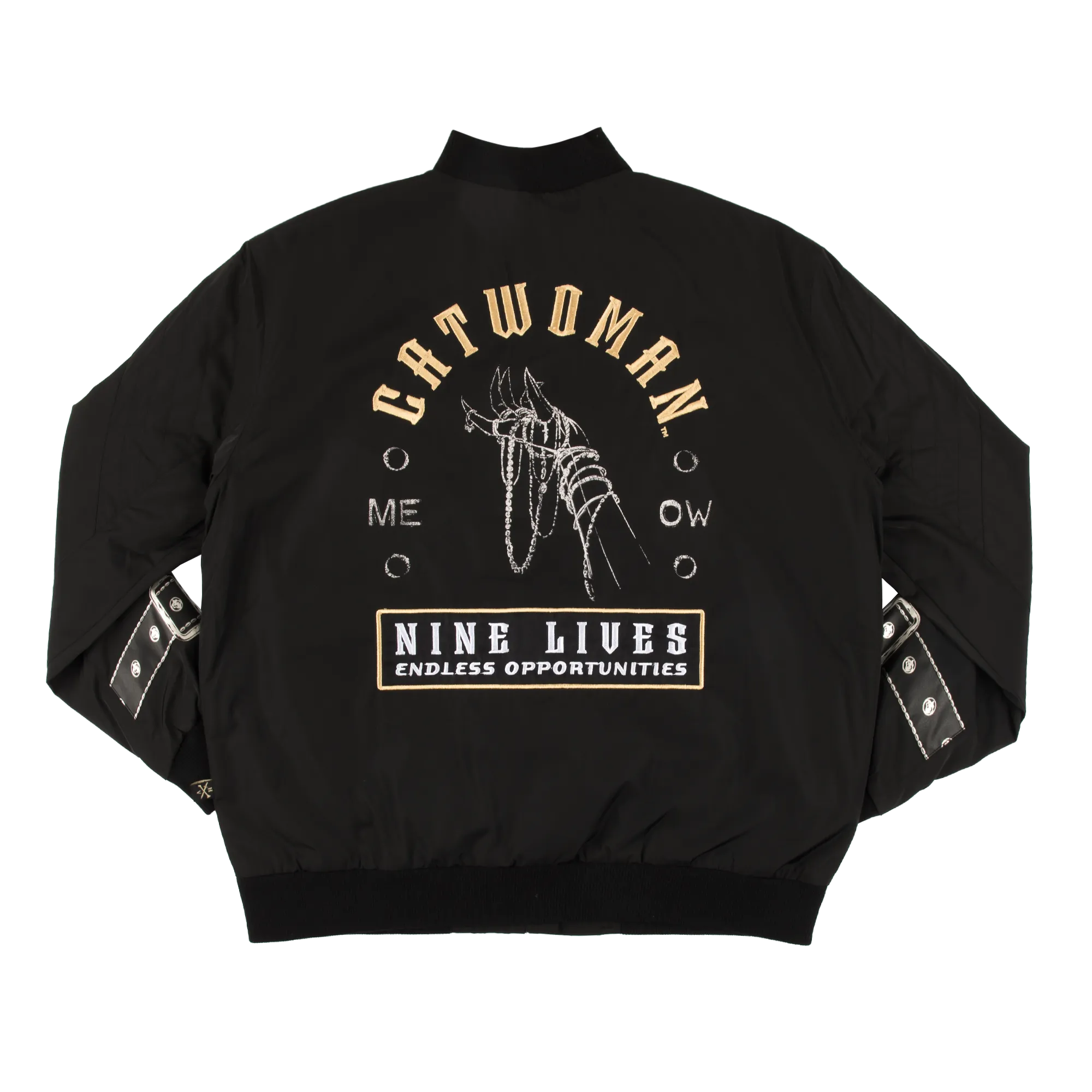 Catwoman Nine Lives Black Bomber Jacket