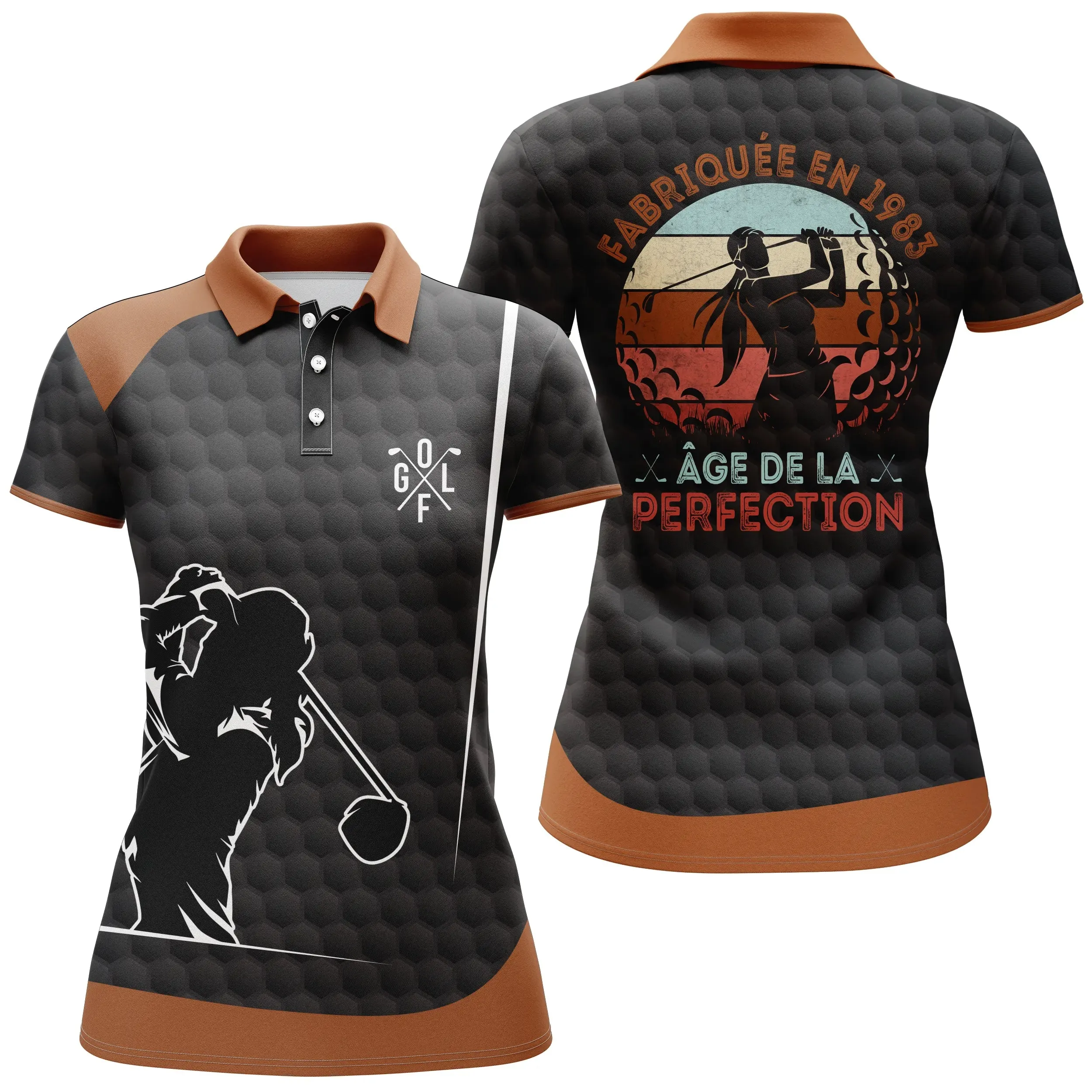 Chiptshirts - Polo De Golf, Cadeau Humour Pour Fans De Golf, Anniversaire 1983, Polo de Sport Homme et Femme, Fabriqué en 1983 - Âge de la Perfection - CTS27052215