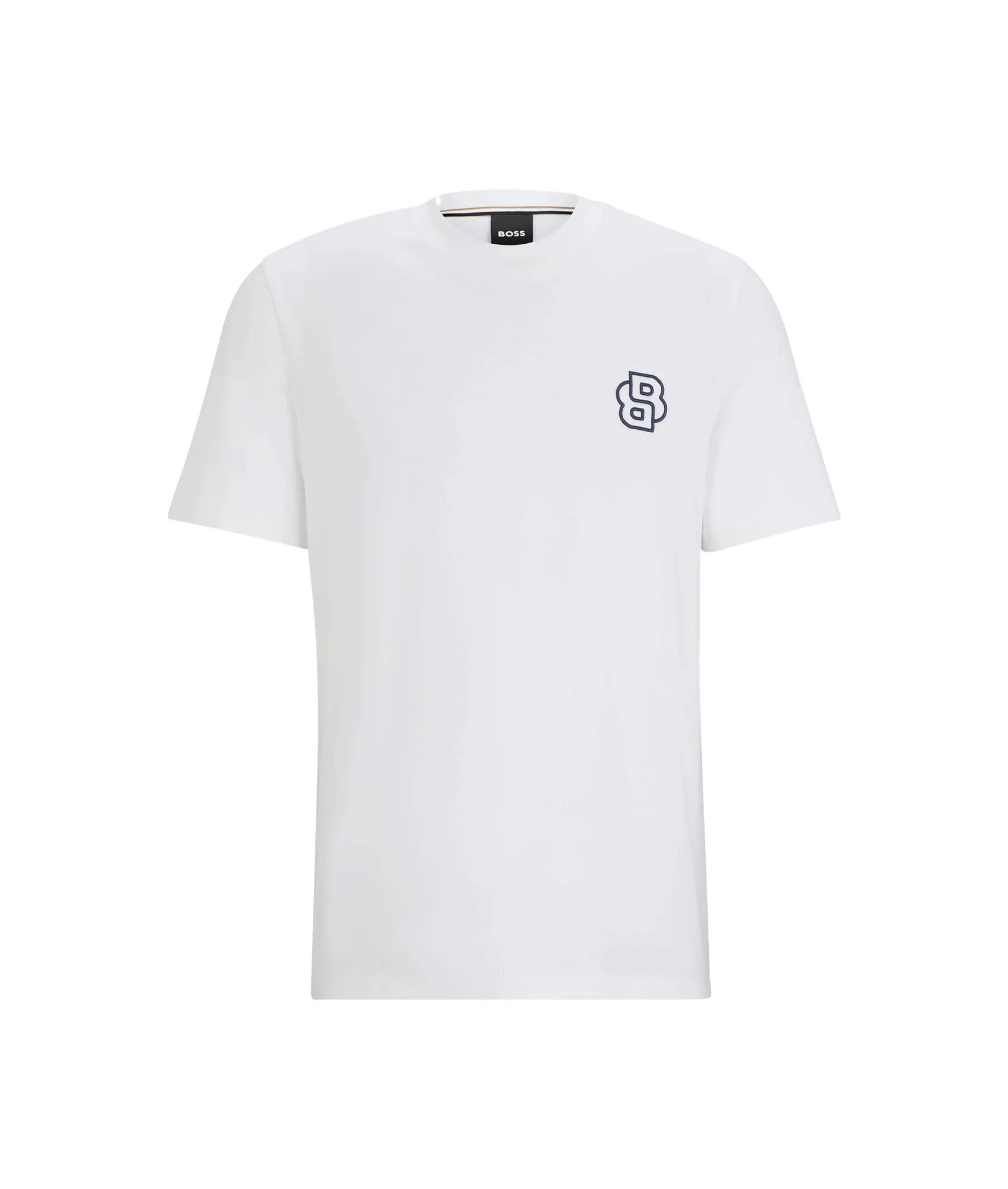 Cotton-jersey Regular-fit T-shirt with Double Monogram - White