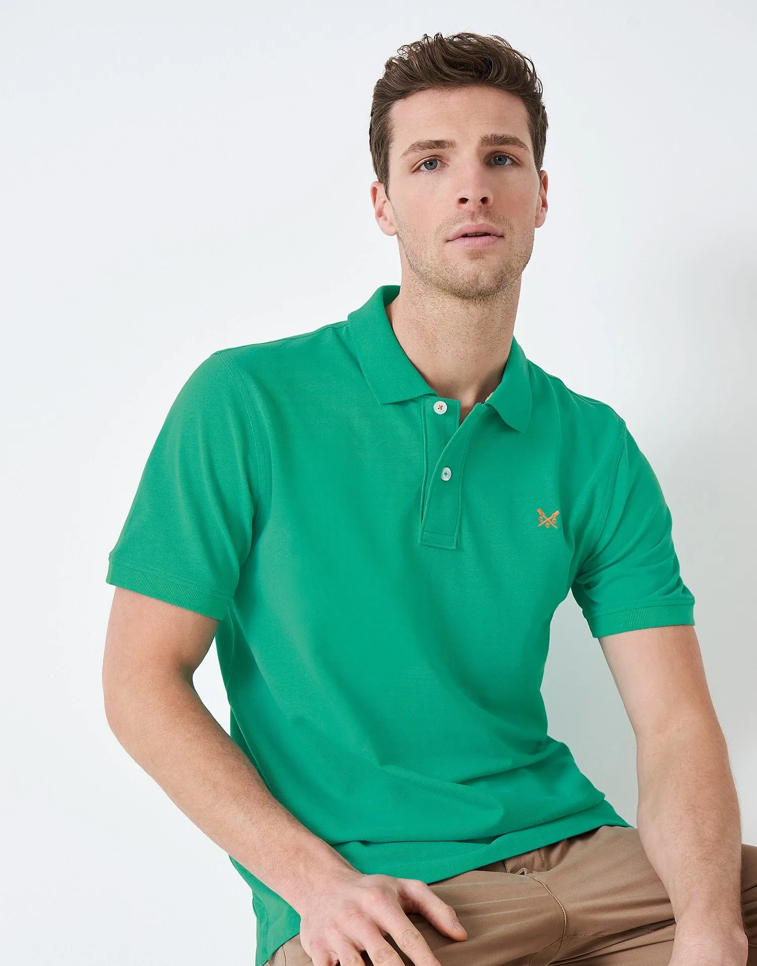 Crew Clothing Mens Pique Polo Shirt 'Classic Pique Polo' - Short Sleeved