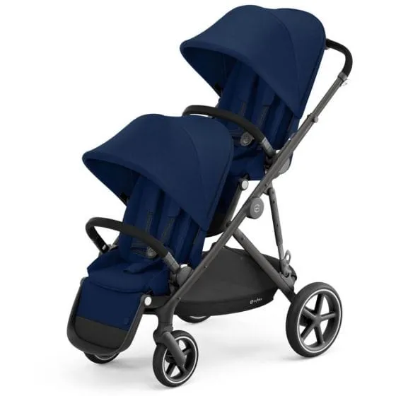 Cybex Gazelle S Double Tandem Pushchair - Black / Navy