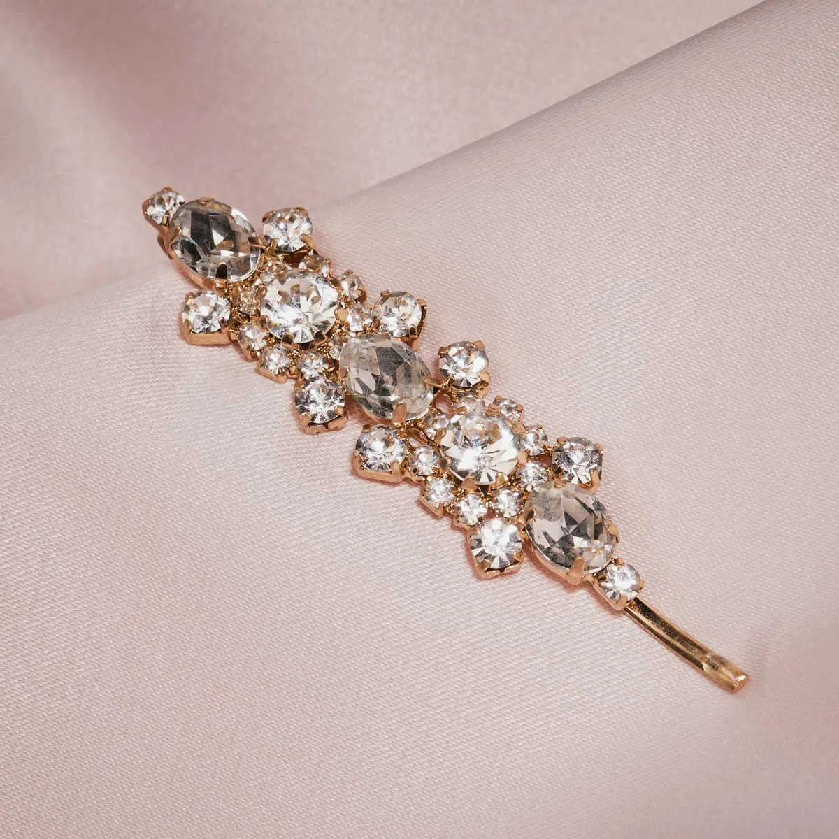 Deco Crystal Stone hair Slide