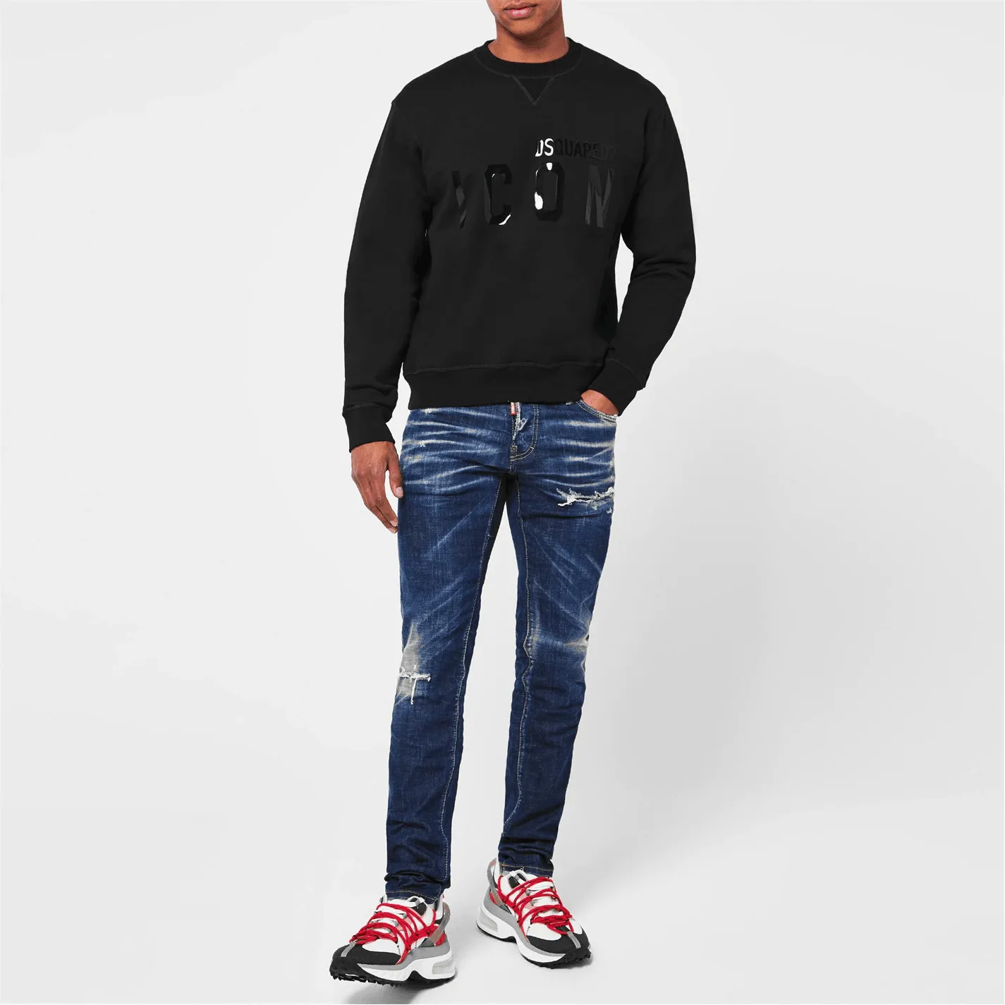 DSquared2 Icon Patent Sweatshirt Black