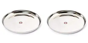 Embassy Brunch Dinner Plate, Size 5, 28.6 cms (Pack of 2, Stainless Steel)