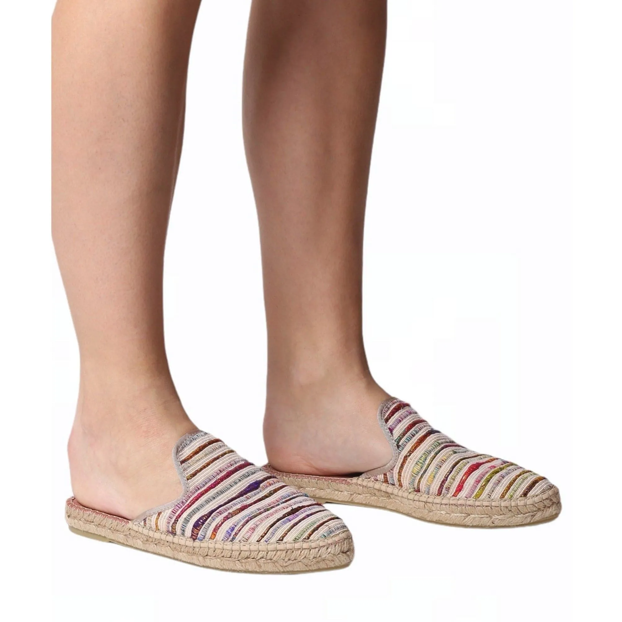 Embroidered Cotton Blend Wedge Espadrille for Women - Ona-SN