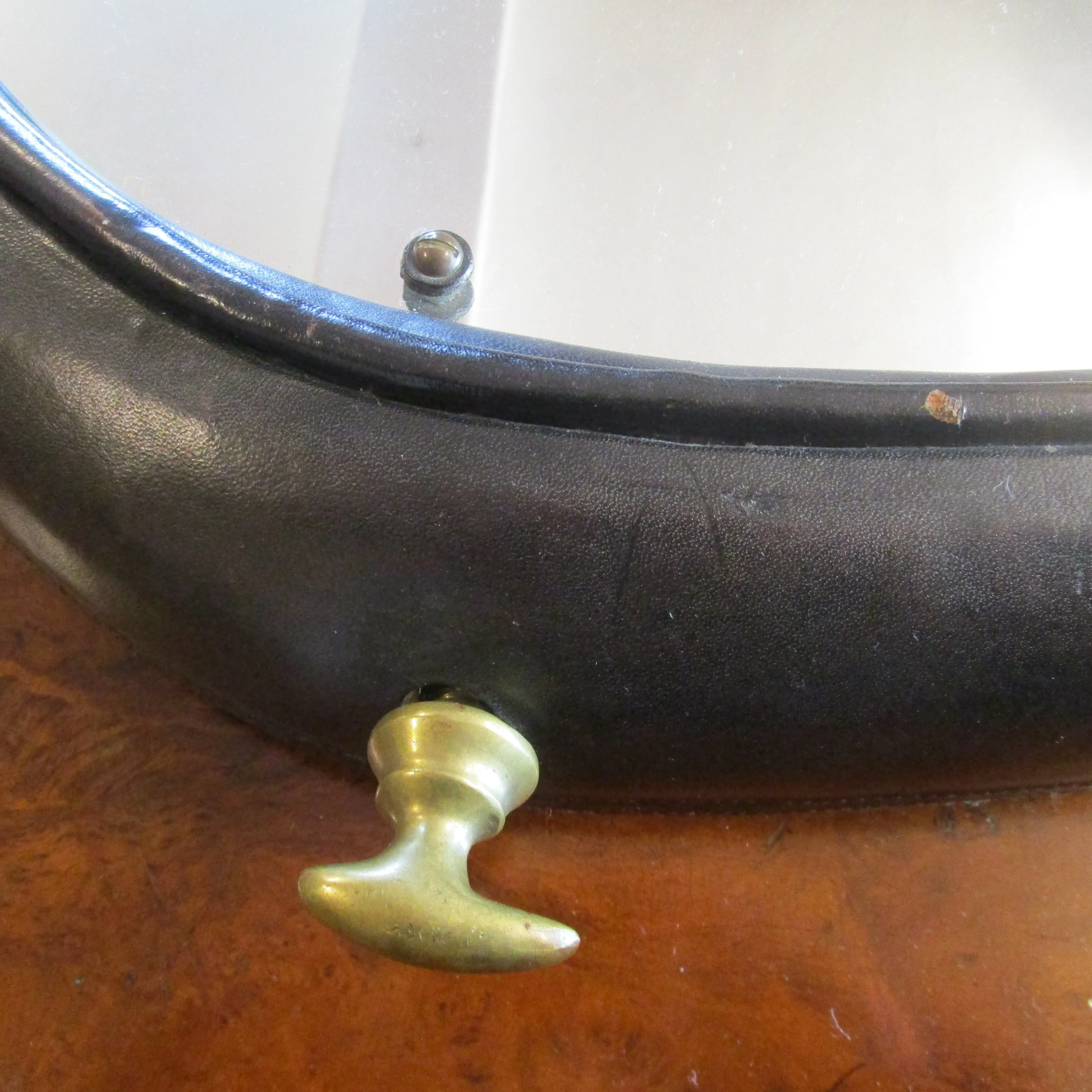 Entrancing Leather Horse Collar Mirror Antique Victorian C1890