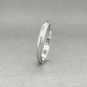 Estate Platinum 2.44mm Milgrain Wedding Ring