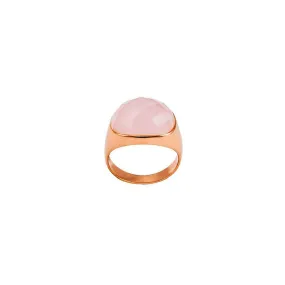 Exquisite Rose Quartz Ring | Sterling Silver, Rose Gold Plated