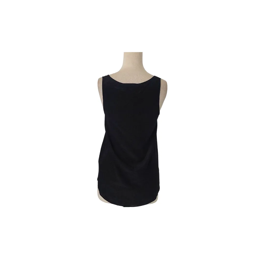 French Connection Black Silk Sleeveless Blouse | Brand New |