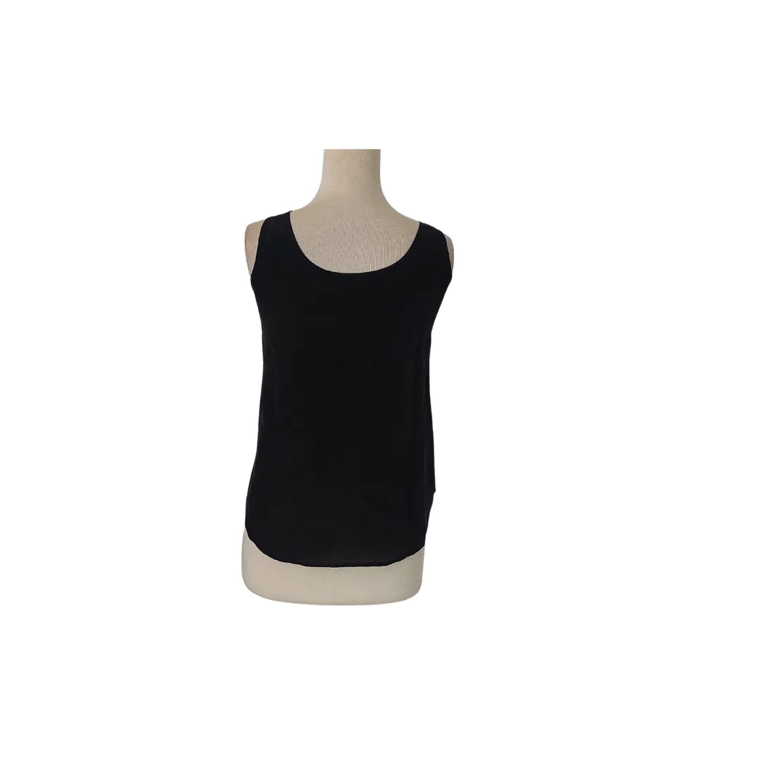 French Connection Black Silk Sleeveless Blouse | Brand New |