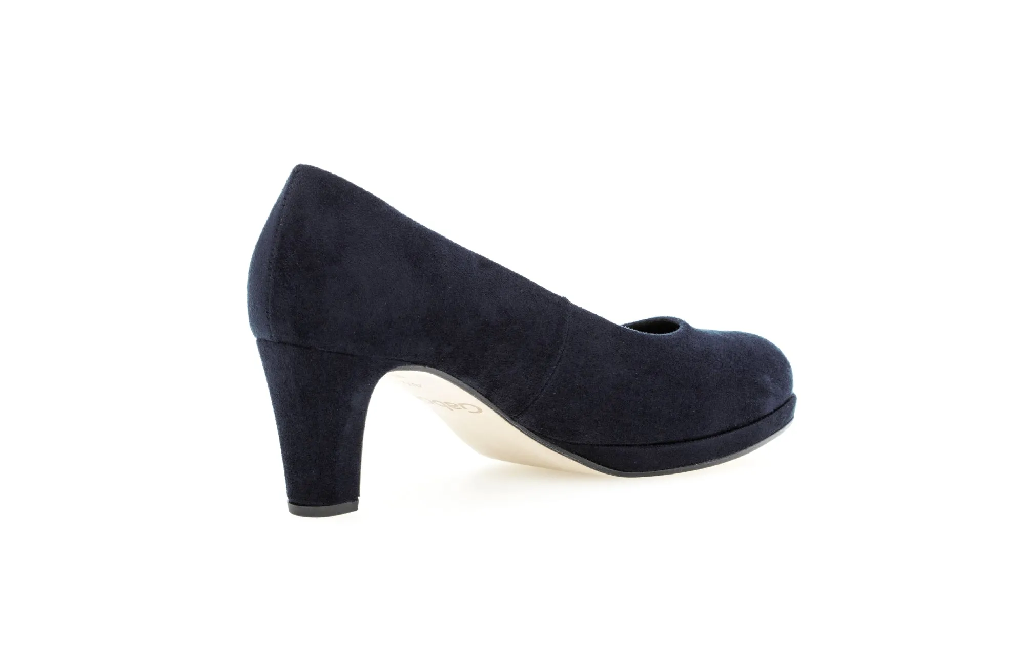 Gabor Navy Suede Court Shoe Figaro