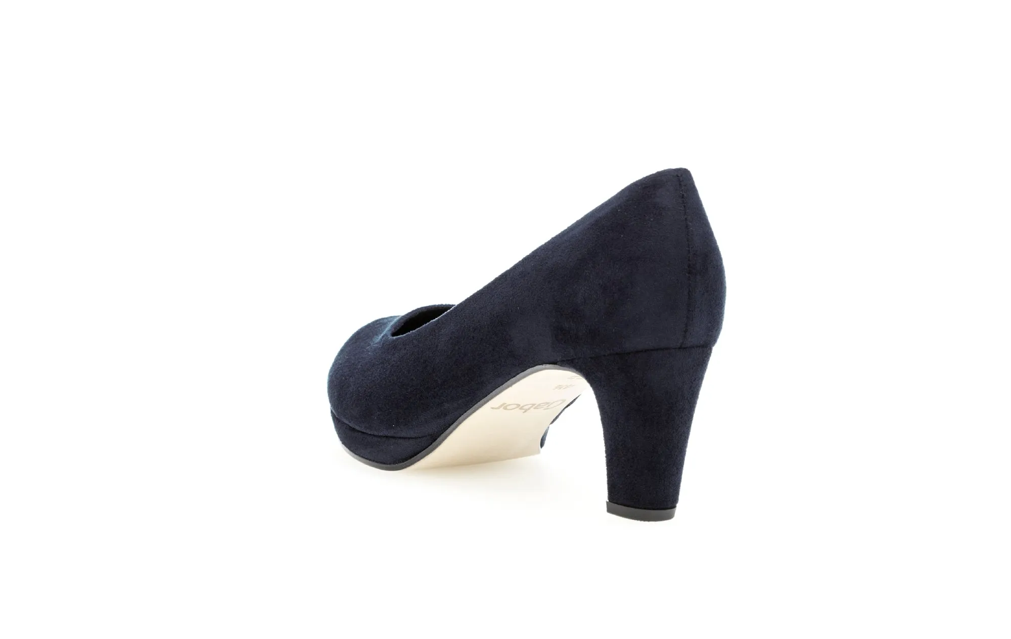 Gabor Navy Suede Court Shoe Figaro